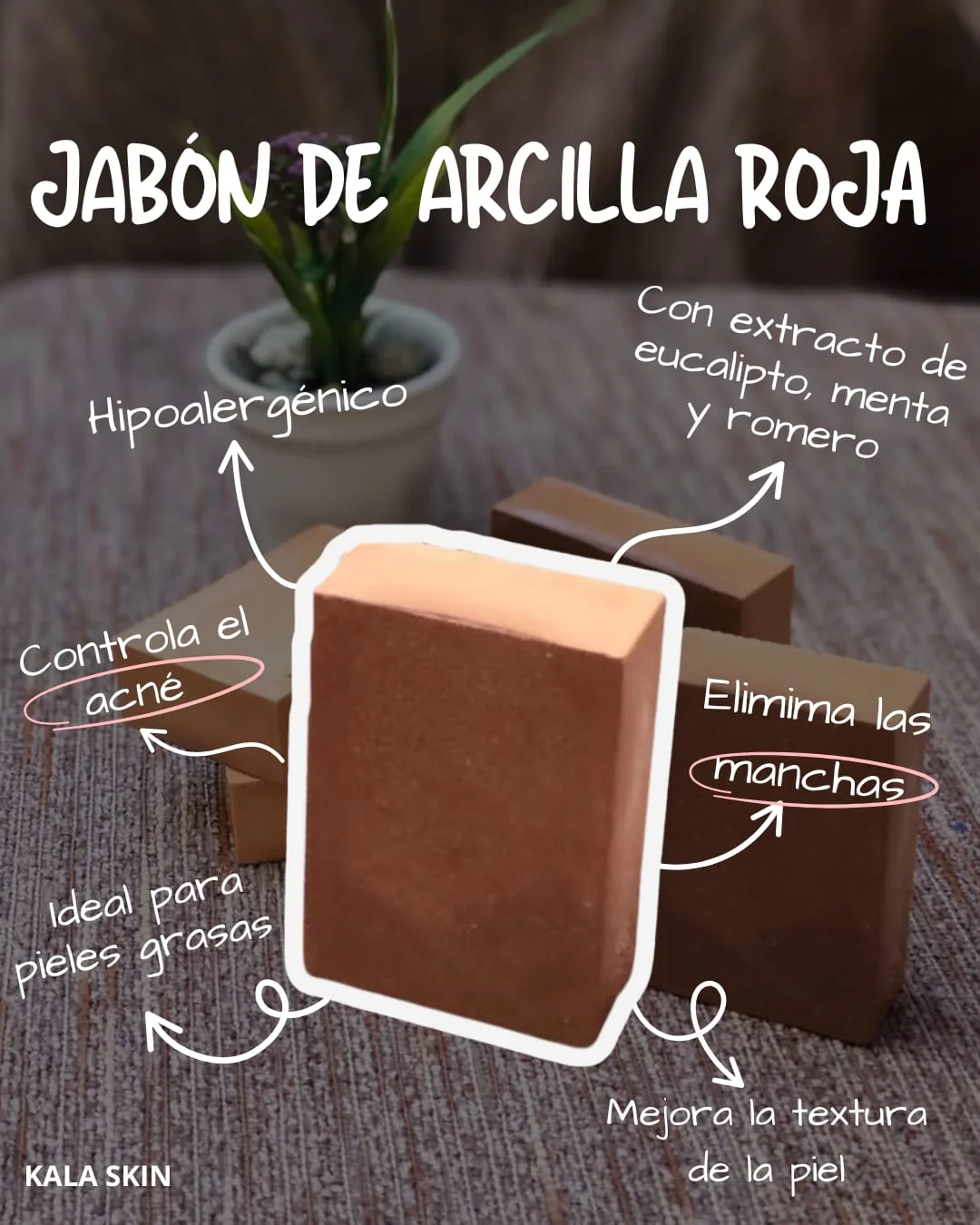 Características del jabón de arcilla roja